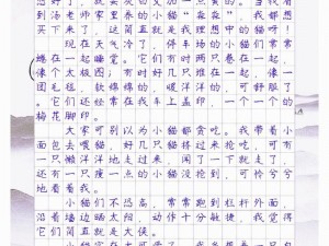 被主人罚一整天的小作文 300 字——可爱实用的猫咪日记本