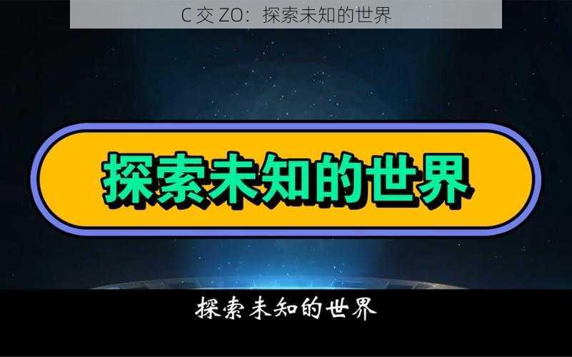 C 交 ZO：探索未知的世界