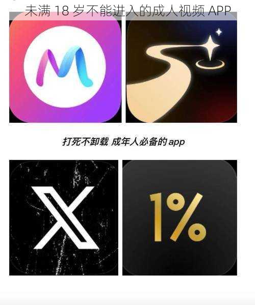 未满 18 岁不能进入的成人视频 APP