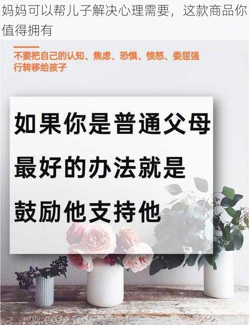 妈妈可以帮儿子解决心理需要，这款商品你值得拥有