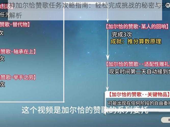 原神加尔恰赞歌任务攻略指南：轻松完成挑战的秘密与技巧解析