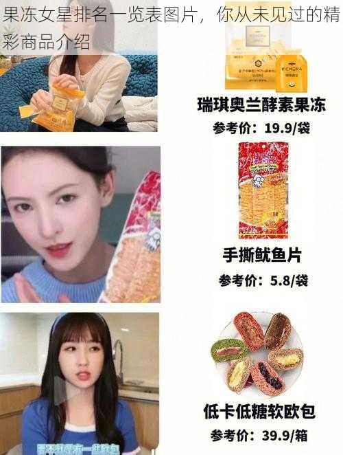 果冻女星排名一览表图片，你从未见过的精彩商品介绍