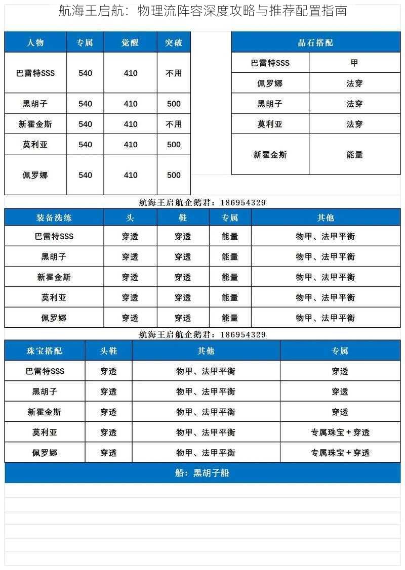 航海王启航：物理流阵容深度攻略与推荐配置指南