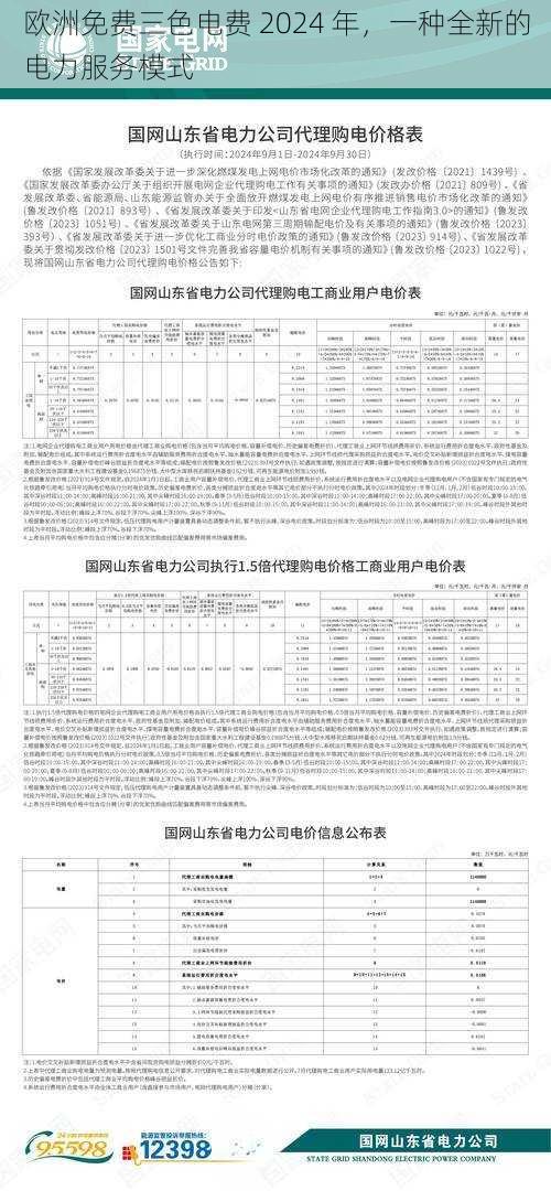 欧洲免费三色电费 2024 年，一种全新的电力服务模式