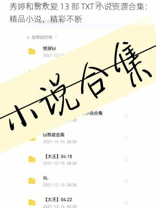 秀婷和翁欢爱 13 部 TXT 小说资源合集：精品小说，精彩不断