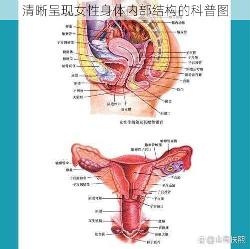 清晰呈现女性身体内部结构的科普图