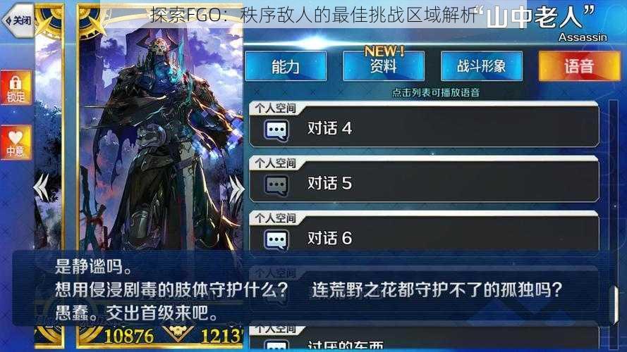 探索FGO：秩序敌人的最佳挑战区域解析