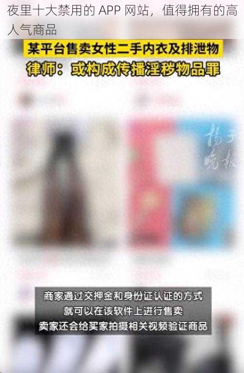 夜里十大禁用的 APP 网站，值得拥有的高人气商品