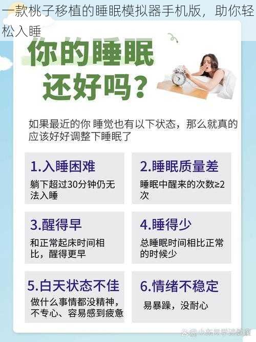 一款桃子移植的睡眠模拟器手机版，助你轻松入睡