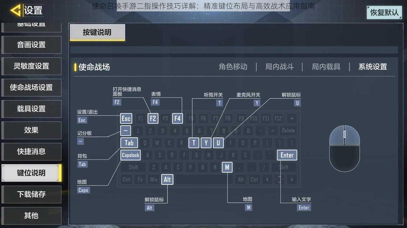 使命召唤手游二指操作技巧详解：精准键位布局与高效战术应用指南