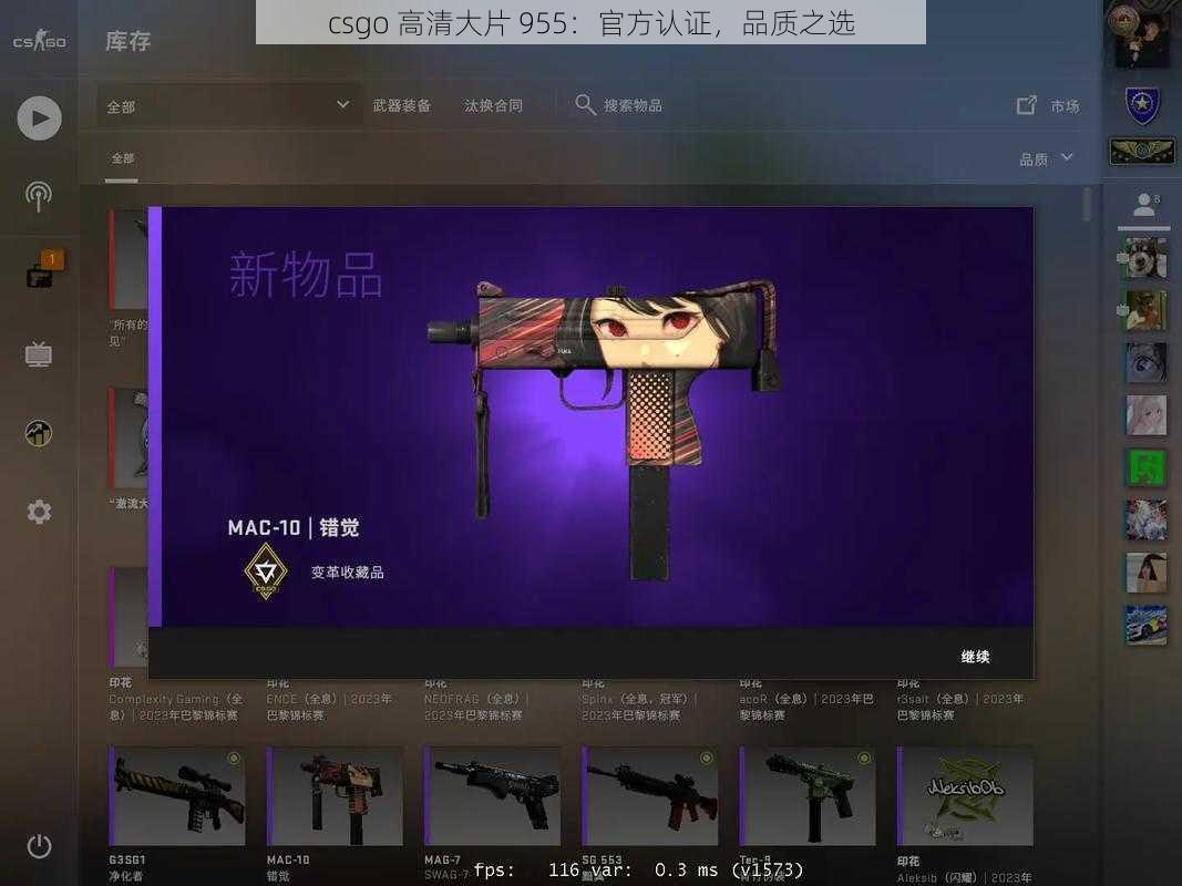 csgo 高清大片 955：官方认证，品质之选