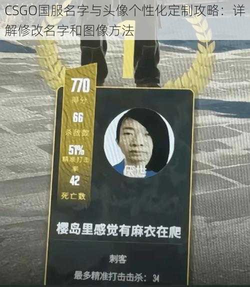 CSGO国服名字与头像个性化定制攻略：详解修改名字和图像方法