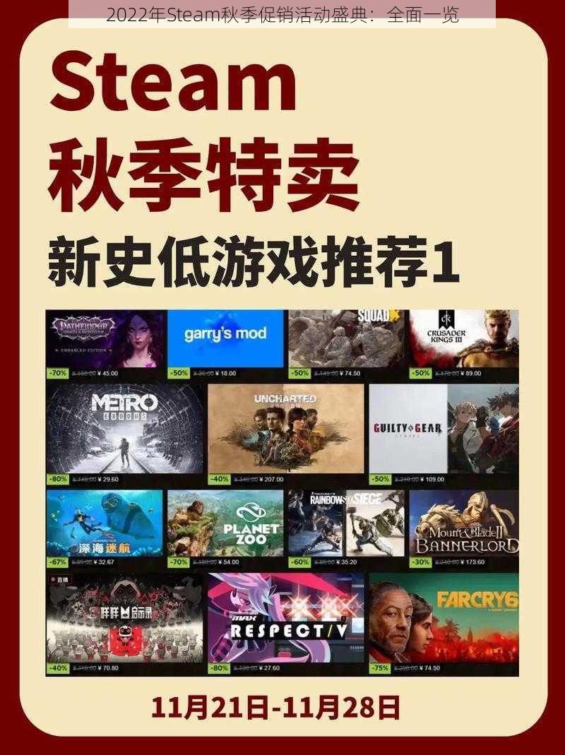 2022年Steam秋季促销活动盛典：全面一览