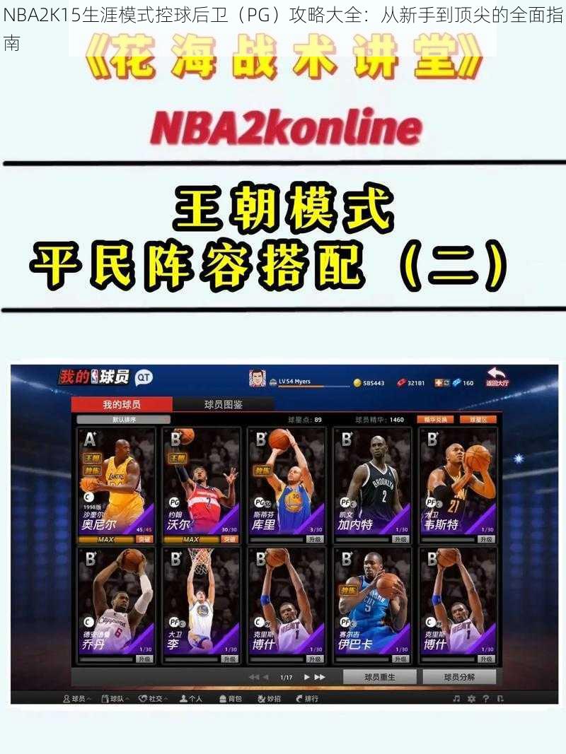 NBA2K15生涯模式控球后卫（PG）攻略大全：从新手到顶尖的全面指南